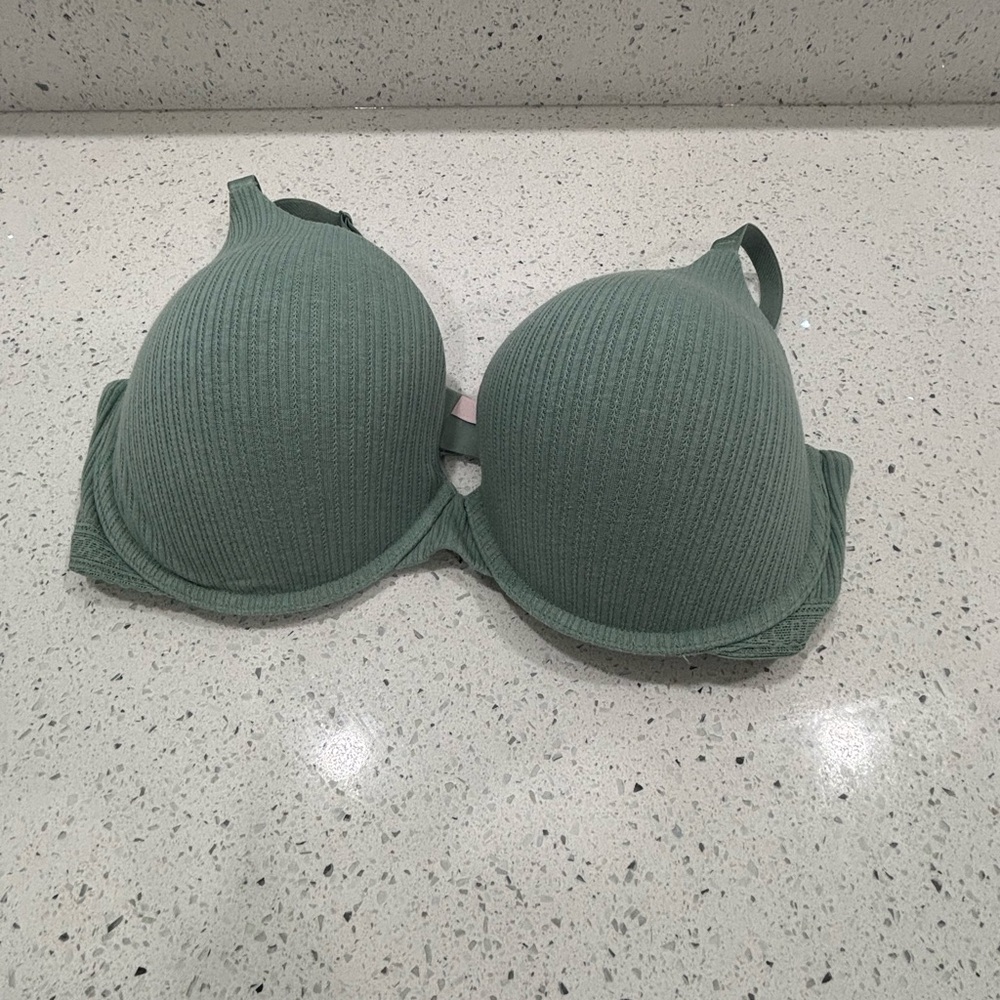 Victoria's Secret Green Ribbed Bra